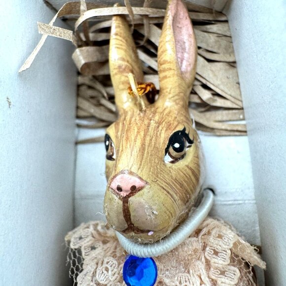 Katherines Collection Keepsake Bunny Ornaments Set Of 6 NOS In Original Box Vtg - Picture 9 of 16